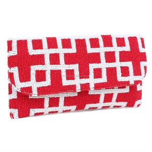 Sac à main mini pochette de luxe fait main avec broderie de perles de rocaille et paillettes, pour femmes, élégant pour les banquets, les mariages et les soirées - Product Image 6