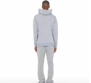 Nuevo conjunto de chándal personalizado de 2 piezas con pantalones acampanados para hombre, conjunto de dos piezas con top corto, pantalones acampanados y sudadera con capucha para hombre - Product Image 2