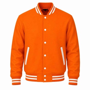 Chaqueta Varsity Deportiva para Hombre, Personalizable con Bordado, Cuello Alto, Logotipo Frontal, para Equipos Universitarios Estadounidenses - Product Image 1