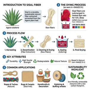 Fibres de sisal écologiques aux teintes vibrantes pour l'artisanat, le filage, le tissage, les cordes, la décoration, les brosses, les textiles, la fibre naturelle créative - Product Image 6