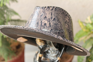 Nuevo diseño, sombreros de vaquero de cuero baratos al por mayor para hombres y mujeres, sombreros de piel de vaca occidentales versátiles modernos y elegantes - Product Image 2