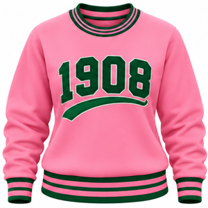 Suéter de Punto Acanalado Rosa para Mujer, Sudadera con Letras de Chenilla, Cuello Redondo, Manga Larga, Informal, Estilo Universitario - Product Image 1