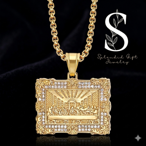 Collar de Acero Inoxidable 316 con Colgante de Joyería de Moda Hip Hop La Última Cena Iced Out para Hombres y Mujeres al por Mayor 2025 - Product Image 1