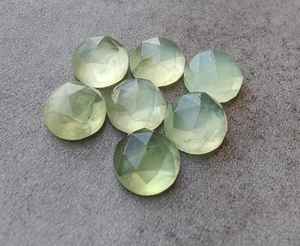 Prehnita Natural, Forma Redonda, Corte Checker, Calidad Cabujón, Calibrada, Gema Suelta para Joyería - Product Image 5