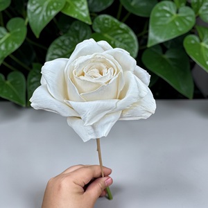 Flores de Madera Sola VADEE, Hechas a Mano, Sostenibles, de Madera de Rosa Sola, Tamaño 8.5 CM, Varilla de Fibra Vegetal de Sesbania VDXXX-078 TH - Product Image 5