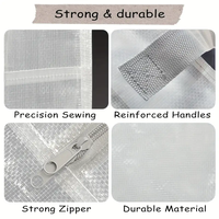 Sac PP en tissu tissé transparent de grande capacité avec couverture anti-poussière bonne conception pour le déménagement et le stockage à domicile