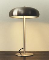 Lampe de table LED élégante et luxueuse, petite, écologique, design européen moderne, abat-jour en métal brun, à intensité variable, protection des yeux, tactile/sensorielle, DC/AC