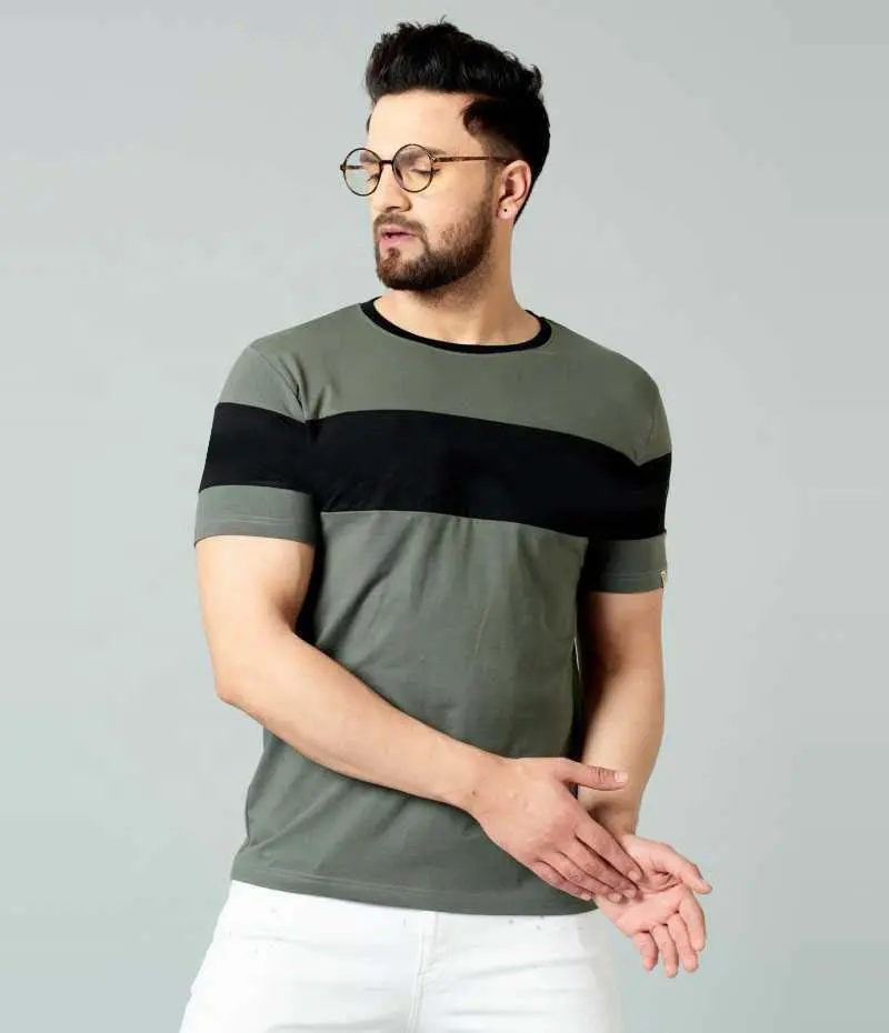 Camiseta de algodão orgânico/camiseta personalizada/masculina de moda