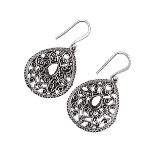 Pendientes de cuarzo ahumado de Plata de Ley 925, joyería - Product Image 1