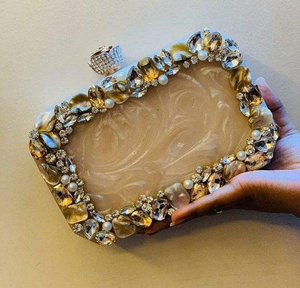 Resin Clutches Handmade Evening Clutch Bag Evening Bags From India Handmade With Resin for Sale BY MULTI CRAFFT - Product Image 5