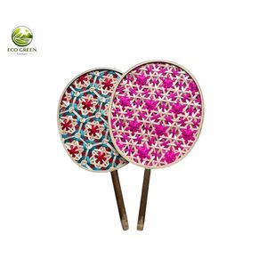 Bandejas y Posavasos Redondos de Bambú Ecológicos, Tejidos a Mano con Diseño de Estrellas, Compra al por Mayor desde Hanoi - Product Image 4
