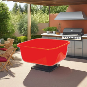 Conteneur d'emballage en plastique PP écologique de qualité alimentaire, carré rouge, personnalisé en usine, pour la crème glacée - Product Image 2