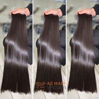 Extensiones de cabello humano vietnamita negro Natural Super doble grosor de la cola dibujada Cabello de trama recta de hueso sin procesar crudo