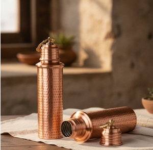Pure <b>Copper</b> Water <b>Bottle</b> Premium Quality Ayurvedic <b>Copper</b> <b>Bottle</b> For Healthy Lifestyle Daily <b>Drinking</b> Home Office Gym Travel - Product Image 3