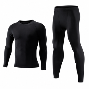 Men's 2 Piece <b>Compression</b> Sportswear Set <b>Long</b> <b>Sleeve</b> Performance <b>Shirt</b> Training Leggings Quick Dry Gym Activewear - Product Image 1