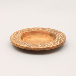 Piatto Decorativo in Legno Artigianale da 13 Pollici, Stoviglie in Legno per Decorazioni da Tavola per Cene e Feste - Product Image 3
