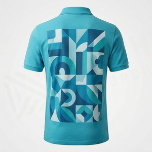 เสื้อโปโลผู้ชายผ้าฝ้าย ปักโลโก้ได้ เสื้อยืดระบายอากาศได้ดี ไซส์ใหญ่ สวมใส่สบาย แขนสั้น สีตามสั่ง ชุดกีฬากอล์ฟ - Product Image 2