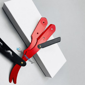 Wholesale Custom LOGO High Quality Stainless Steel Turkish <b>Razor</b> Mustache Design Straight Barber <b>Razor</b> - Product Image 3