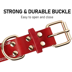 Professional Top Sale Durable Waterproof Leather <b>Pets</b> Supplies Dogs <b>Collar</b> Low MOQ Wholesale Price Leather Dog <b>Collars</b> - Product Image 3