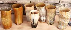 Mug à boire en corne de viking authentique Divit |   Verre à bière médiéval authentique en forme de corne |   Gobelet en forme de corne d'une capacité de 24 oz - Product Image 3