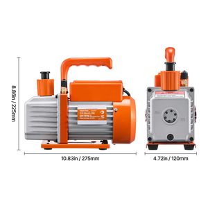 Bomba de vacío de paletas rotativas de una etapa para HVAC, 3.5 CFM, kit de manómetros de CA H para juego de manómetros de refrigerante de aire acondicionado - Product Image 2