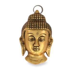 เครื่องรางนำโชคโลหะรูปพระพุทธรูปขนาดเล็กสำหรับแขวนผนังตกแต่งบ้าน ห้องนั่งเล่น งานศิลปะโลหะติดผนัง - Product Image 1