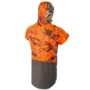Chaleco de Camuflaje de Seguridad Personalizado para Hombre, Color Naranja Brillante, con Diseño Digital de Camuflaje, Manga Corta, Cierre de Cremallera, para Caza con Arco - Product Image 2