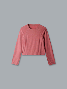 T-shirt Femme Manches Longues Col Rond Coton Extensible Décontracté Uni avec Écussons Coupe Slim de Haute Qualité - Product Image 4