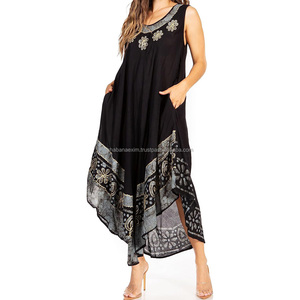 Hợp Thời Trang Phụ Nữ Mùa Hè Ăn Mặc Ấn Độ Bán Buôn Không Tay Ăn Mặc Bãi Biển Bìa UPS Cho Phụ Nữ Trên Giá Rẻ Giá - Product Image 4