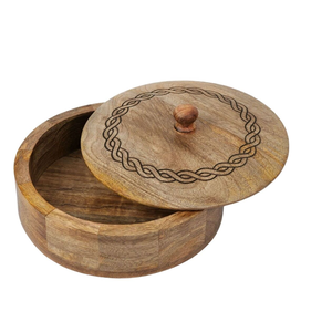 Boîte de rangement en bois pour roti de grande taille avec couvercle imprimé, chapati au meilleur prix, boîte à roti en bois écologique - Product Image 6