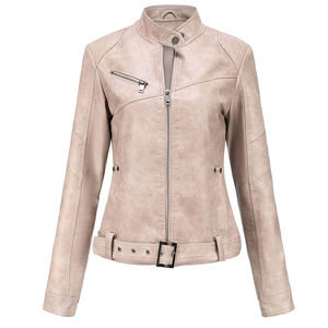 Veste en cuir pour femmes, design élégant, qualité supérieure, légère, tendance, prix de gros le plus bas. - Product Image 5