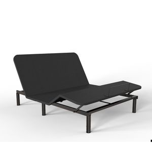 Struttura letto regolabile matrimoniale in metallo nero, facile da montare - Product Image 1