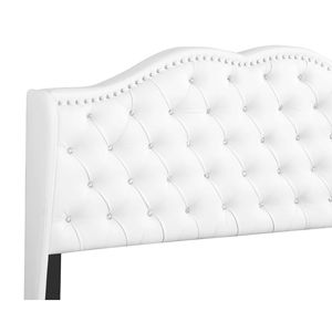 Letto Imbottito Glory Furniture Joy G1926 FB Completamente Bianco, Comodo ed Elegante - Product Image 5