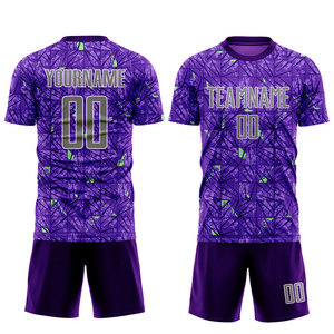 Custom Soccer Jersey Set Polyester Retro Design Heat-Transfer Printed Football Uniform Personalized Name OEM Short Quick Dry - Product Image 1