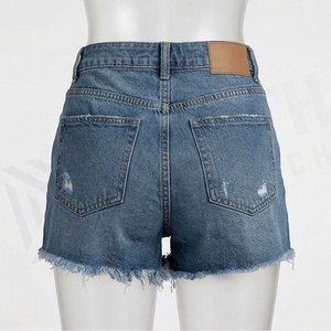 Shorts de Mezclilla para Mujer, Cintura Alta, Dobladillo Enrollado, Desgastados y Rotos, Calidad Premium, Ropa Casual de Verano _1 - Product Image 2