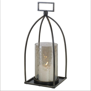Portavelas y Farol de Hierro Hecho a Mano para Decoración del Hogar, Centro de Mesa para Bodas, Farol de Cristal con Cuerpo de Metal - Product Image 2