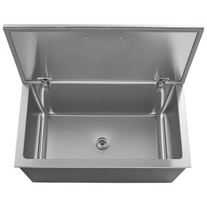 Contenitore Commerciale in Acciaio Inossidabile 28"L X 16"W X 17"H 87.6 Qt. Contenitore Termico con Coperchio Ribaltabile per Uso in Cucina - Product Image 1