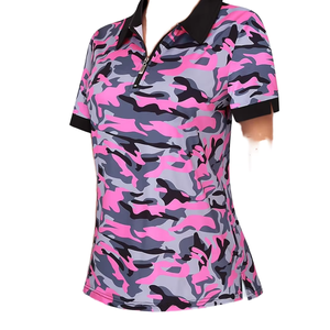 Chemises polo personnalisées pour femmes, manches courtes, polyester respirant, imprimées, fournisseur OEM, vêtements décontractés - Product Image 4