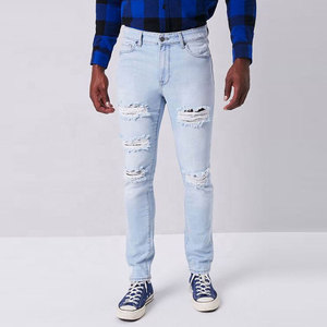Jean déchiré noir pour homme, coupe slim, effet éclaboussures de peinture, pantalon en denim, streetwear, mode décontractée, design personnalisé - Product Image 5