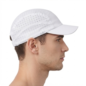 Casquette unisexe printemps/été 100% polyester, maille satinée respirante, imperméable, réglable, color block, séchage rapide, broderie 6 panneaux - Product Image 2