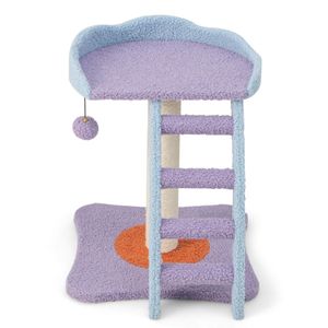 Torre per Gatti in Peluche a Forma di Scala con Tiragraffi - Struttura di Lusso per Arrampicata per Gatti (Tiragraffi in Lana, Confezione da 1) - Product Image 5