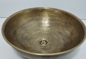 Évier de cuisine en laiton de conception nouvelle, évier de style farmhouse, fait main, forme ronde, design martelé, fabricant et fournisseur de lavabos - Product Image 4