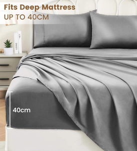 Dark Gray Satin <b>Bedding</b> <b>Set</b> with Matching Pillowcases for Modern Bedroom Decor - Product Image 2