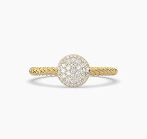 Anillo de Diamantes de Varias Piedras Cultivadas en Laboratorio, Certificado por IGI, de Oro de 14 Quilates, Estilo Vintage, para Boda, Joyería de Moda Chapada en Oro para Mujer - Product Image 1