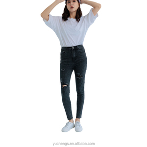 ชุดเดรสลำลองของผู้หญิงกางเกงยีนส์ผ้ายืดรัดรูปเอวสูงสำหรับสตรีทปรับแต่งได้2025 - Product Image 4