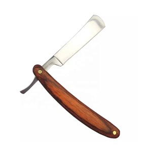 Rasoir en acier à manche en bois, rasage manuel, pliant, bord droit du barbier, rasoirs à barbe par ZACHARAY INDUSTRIES - Product Image 4