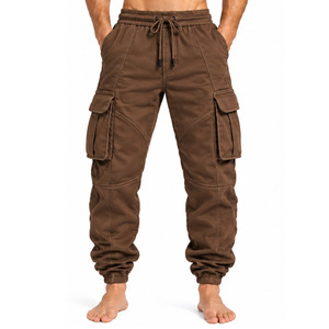 <b>Mens</b> Cargo <b>Joggers</b> 100 Percent Cotton Outdoor Everyday Trousers Custom Apparel Manufacturer Wholesale Supplier Private Label OEM - Product Image 1