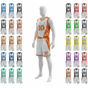 Comfortable Polyester Basketball Uniform Set Quick Dry Custom Team Jersey and Shorts for Training Competition and Tournament Use - Product Image 1