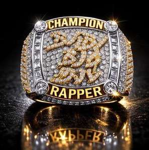 Mens Luxury Diamond <b>Ring</b> Championship Hip Hop <b>Iced</b> Out 925 Silver 10K 14K Gold Rapper Statement Designer Jewelry Gift - Product Image 3