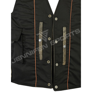 Men's High Quality Reversible Vintage Style Leather Motorcycle <b>Vest</b> With Side Laces Classic Style Pakistan Made For Outer Wear - Product Image 4